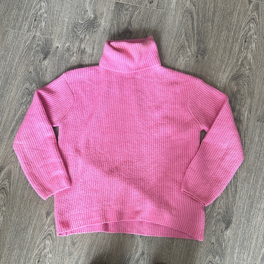 John + Jenn Vibrant Pink Turtleneck Sweater